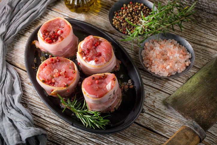 Canadian Pork Tenderloin Steaks Bacon Wrapped Canadian Pork Tenderloin Steaks Bacon Wrapped