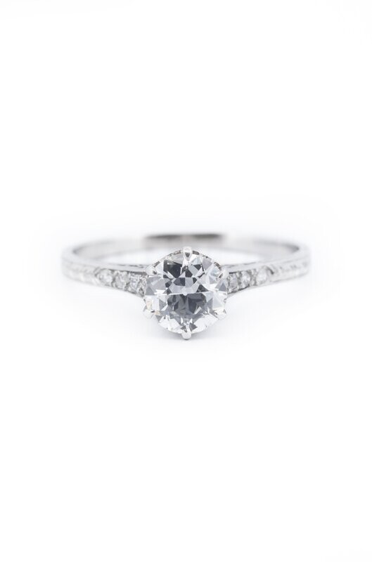 Vintage Platinum Diamond .70ct Ring