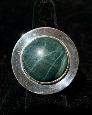California Jadeite & Sterling Silver Ring