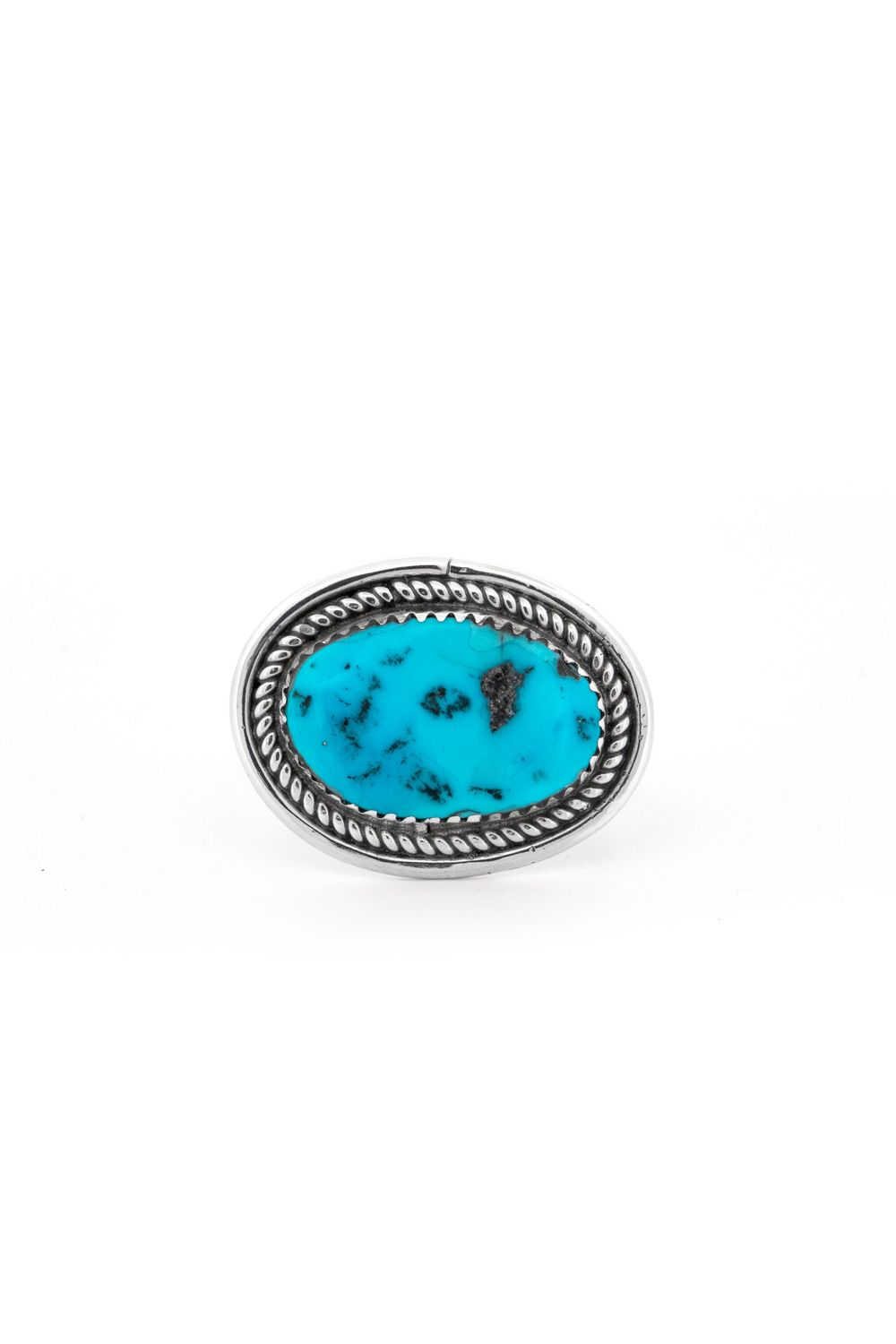 Oval Turquoise Ring in Sterling Silver