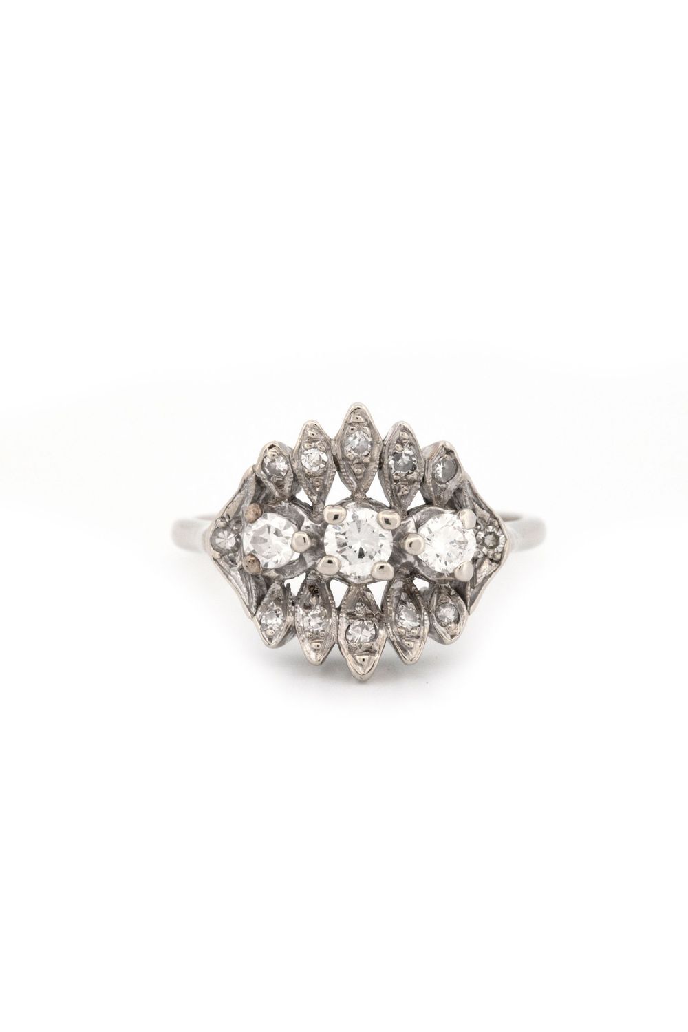 14k White Gold Diamond Ring