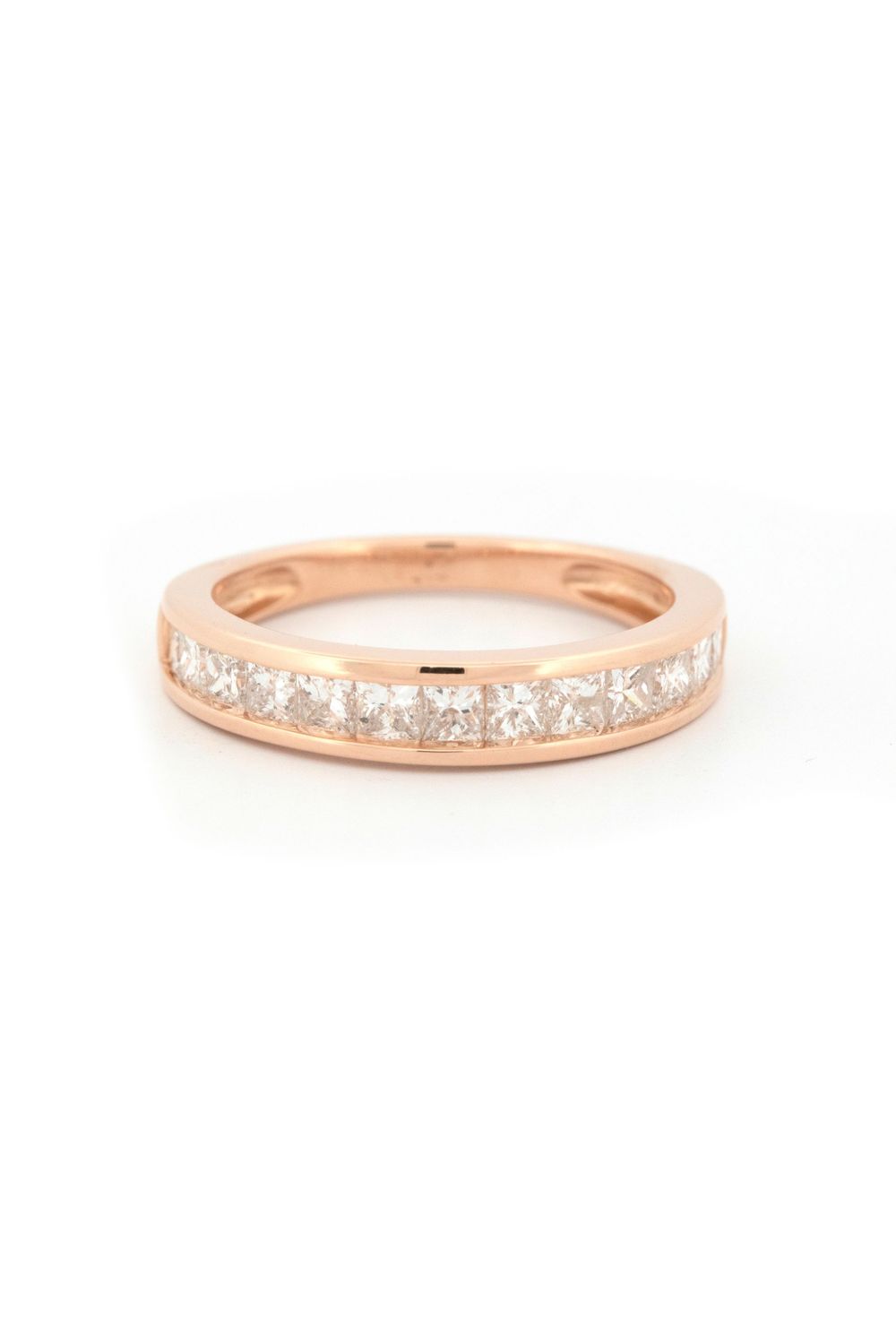 14k Rose Gold & princess Cut Diamond Ring