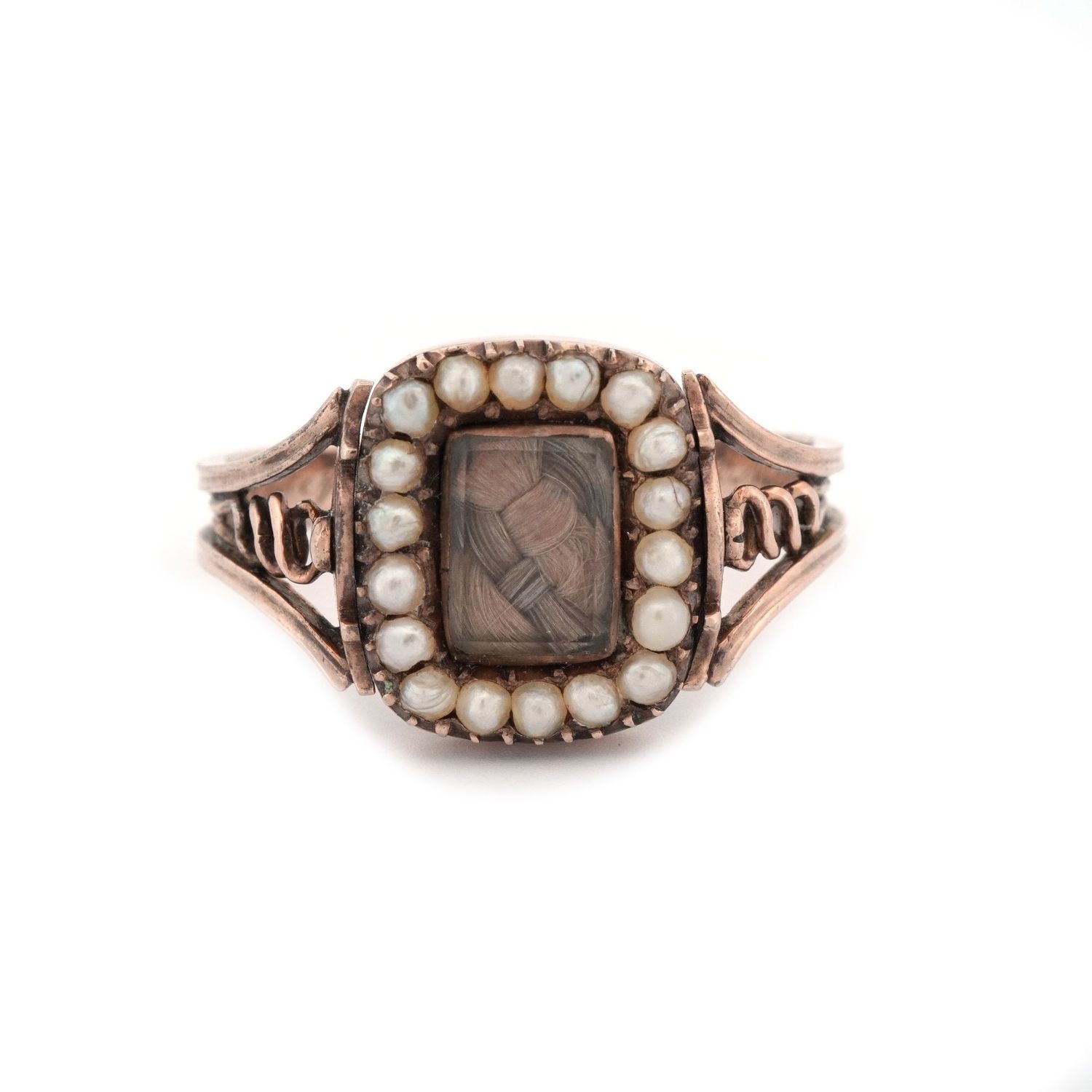 9kt Yellow gold Mourning ring from 1821