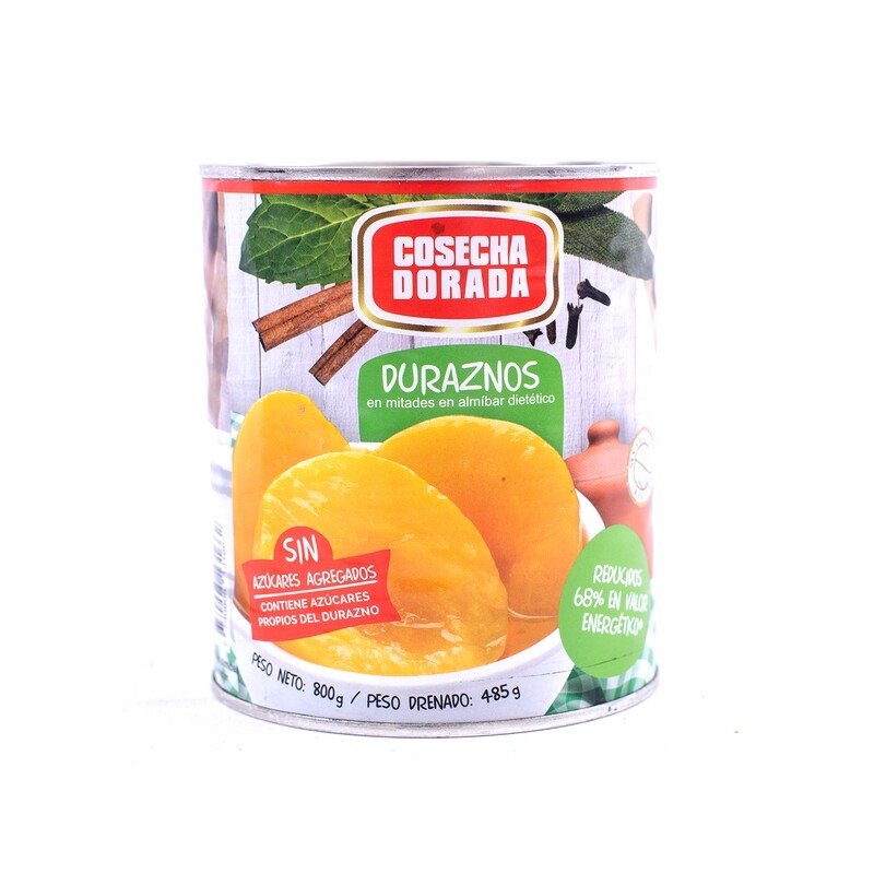 Durazno Diet en Almíbar Cosecha Dorada 800 gr