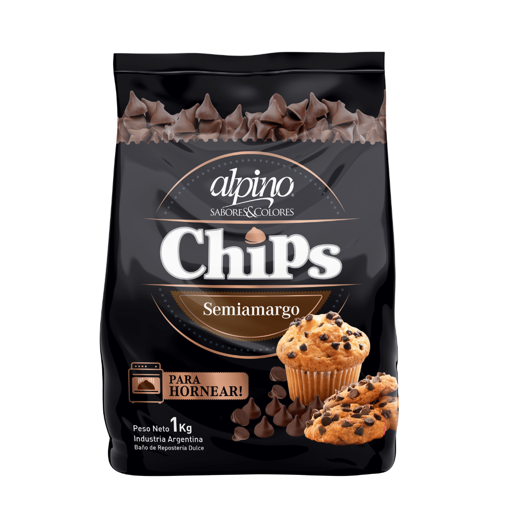 Cobertura Chips Semi Amarga Termorestable Alpino (1 kg)