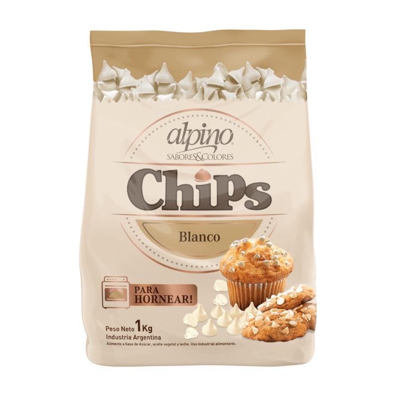 Cobertura Chips Blanco Termoestable Alpino (6 x 1 Kg) 