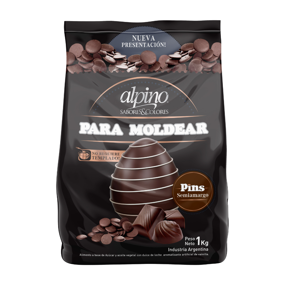 Cobertura Semi Amargo Moldeo Alpino (1 Kg)