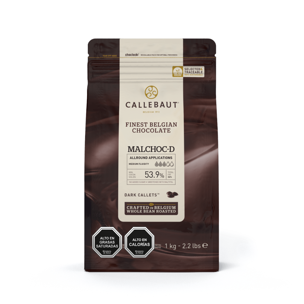 Chocolate Sin Azúcar Callebaut - 54% (1 kg)