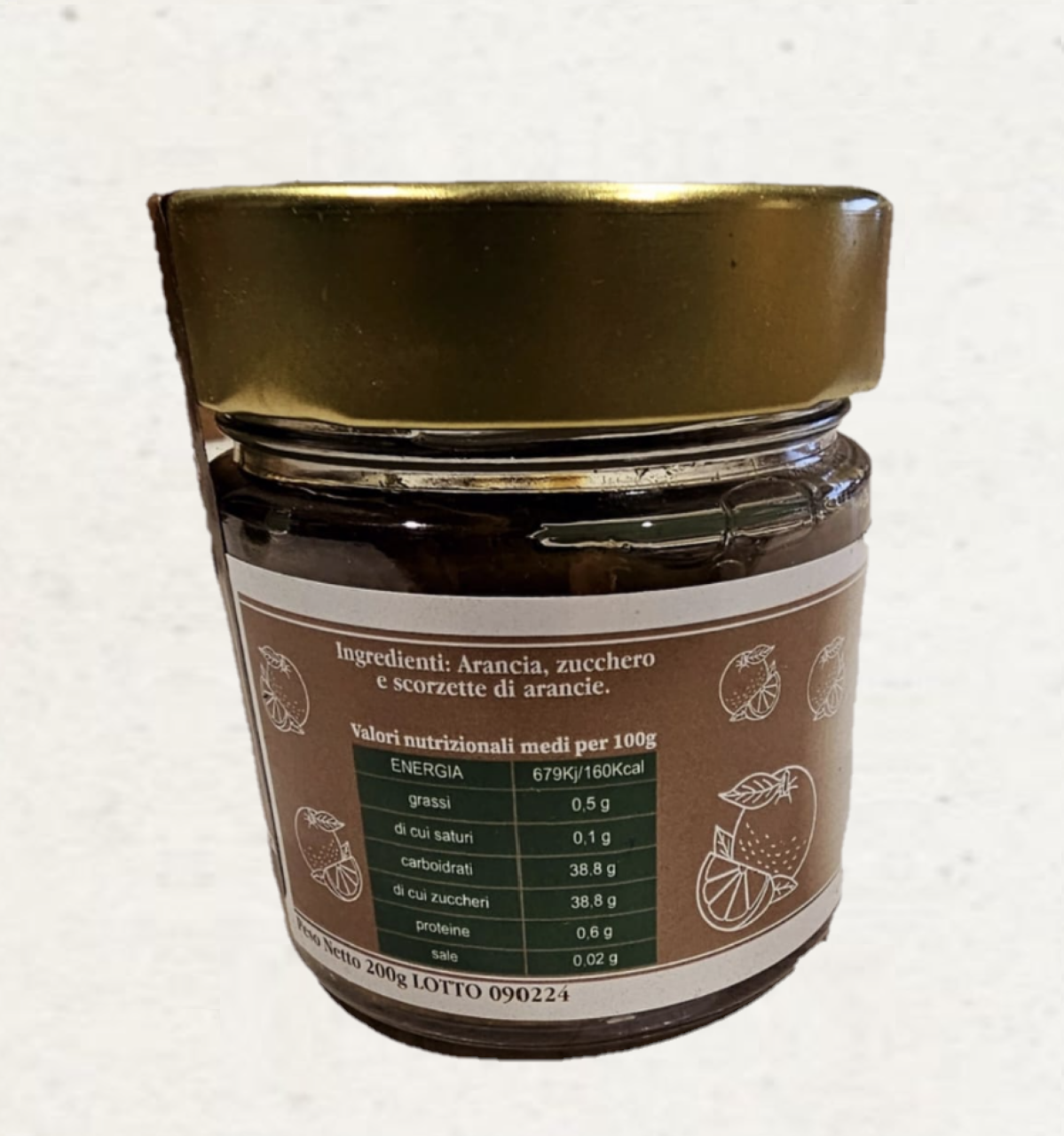 VASETTI - MARMELLATA ARANCE E SCORZETTE - Prodotti Tipici Calabresi CASTROFRUTTA SAS