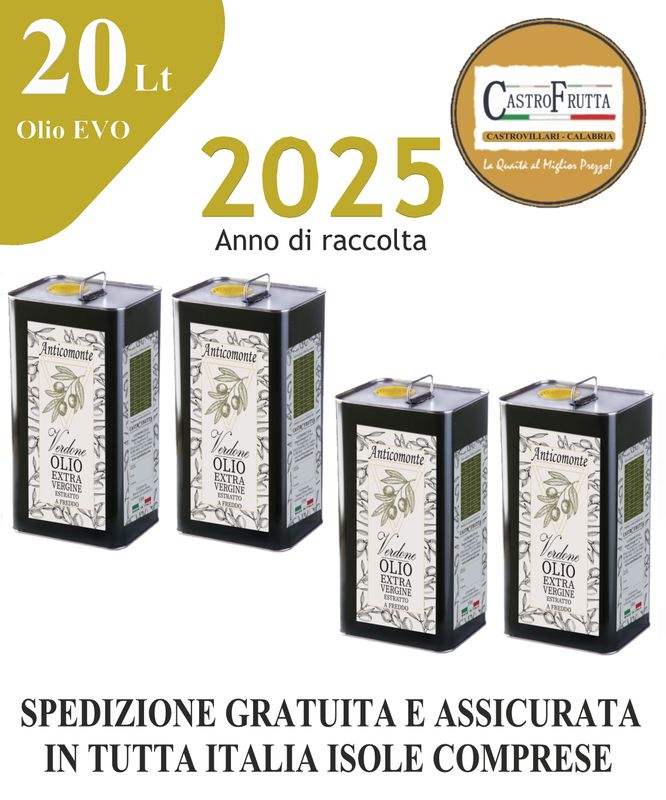 20 Lt - Latta OLIO Extravergine di oliva - ANNO 2025 20 Lt - Latta OLIO Extravergine di oliva - ANNO 2025