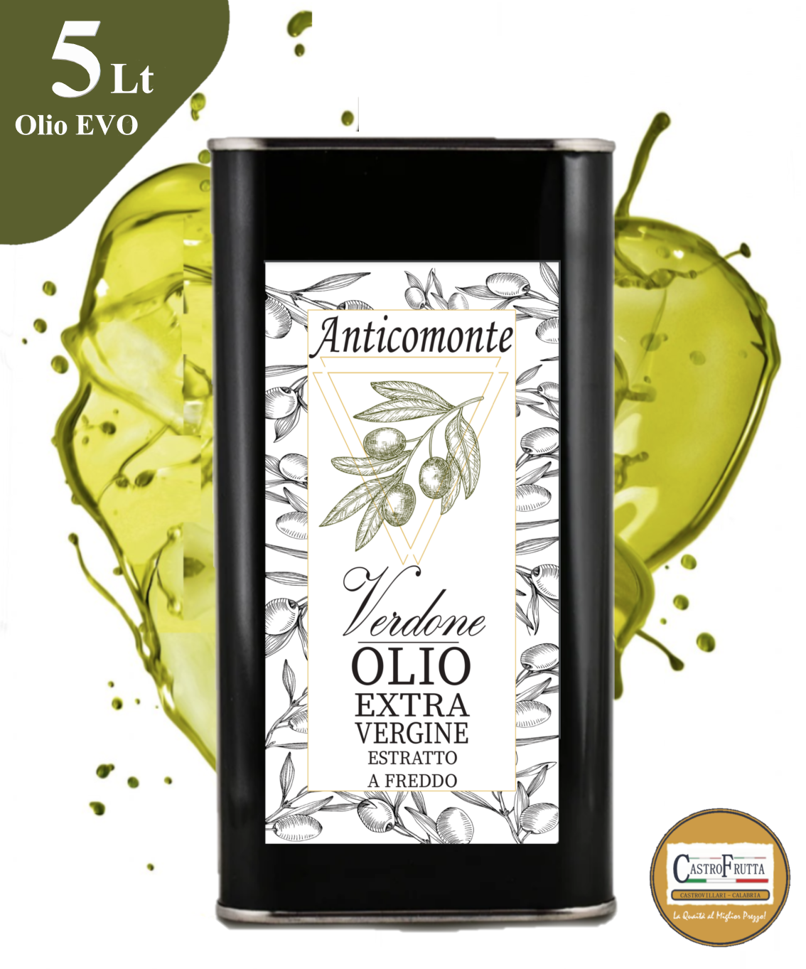 Latta in alluminio da 5Lt Olio Extra Vergine di Oliva