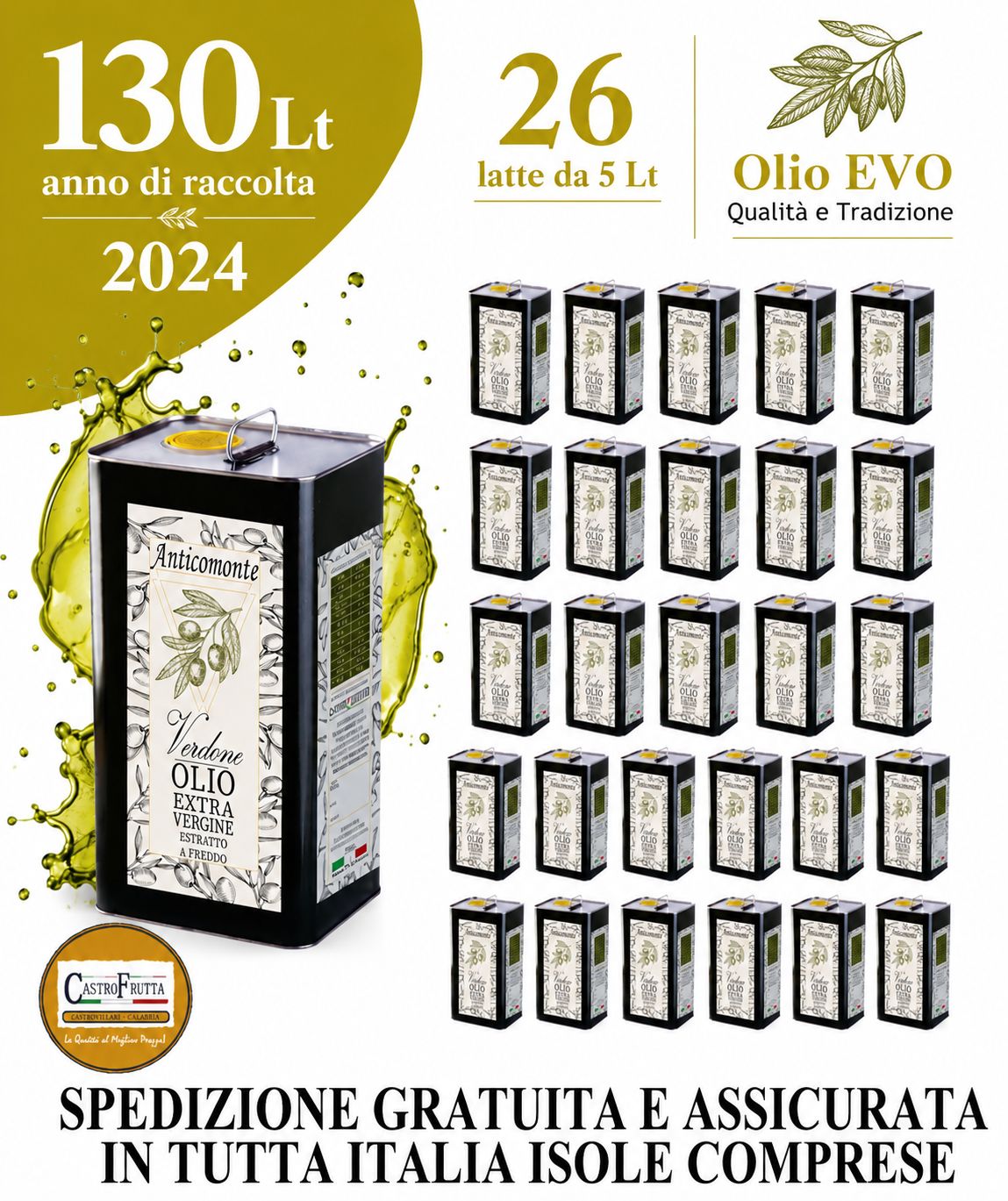 MAXI OFFERTA OLIO 2024-2025 - 26 latte 5 Lt cadauna MAXI OFFERTA OLIO 2024-2025 - 26 latte 5 Lt cadauna