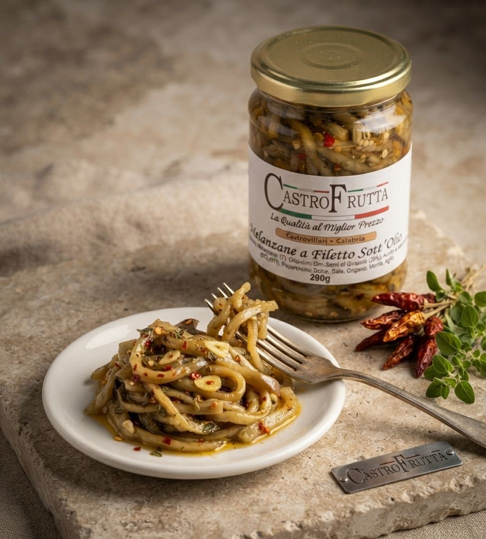 MELANZANE A FILETTO  PICCANTI- 290g