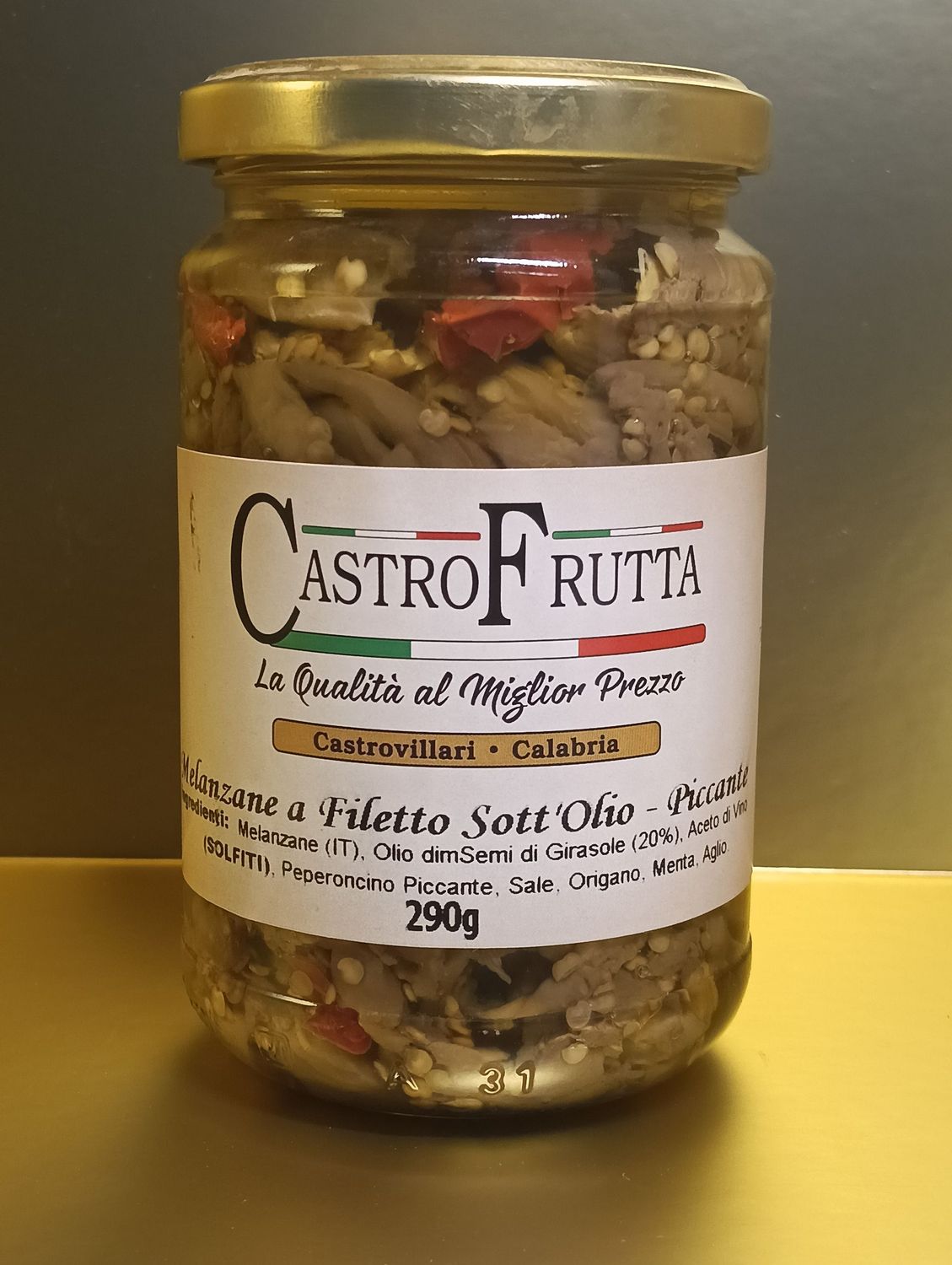 MELANZANE A FILETTO PICCANTI- 290g MELANZANE A FILETTO PICCANTI- 290g, Quantità: 1 VASETTO