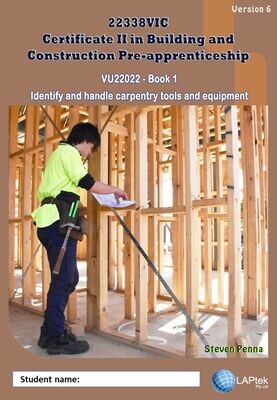 VU22022-1 - Identify & handle carpentry tools and equipment - Book 1