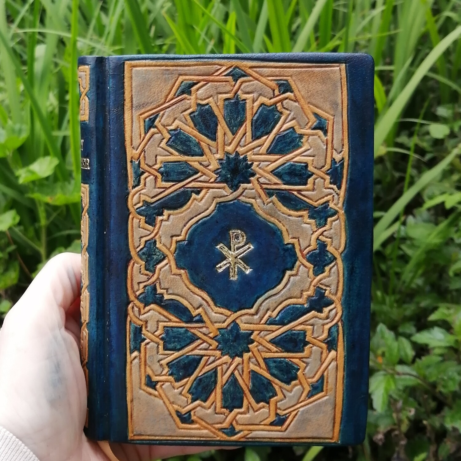 Leatherbound Psalter, Blue Calfskin, Fr Lazarus Moore translation