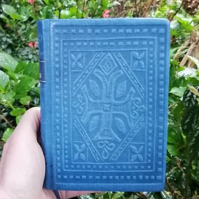 Leatherbound Psalter, Blue Calfskin, Fr Lazarus Moore translation