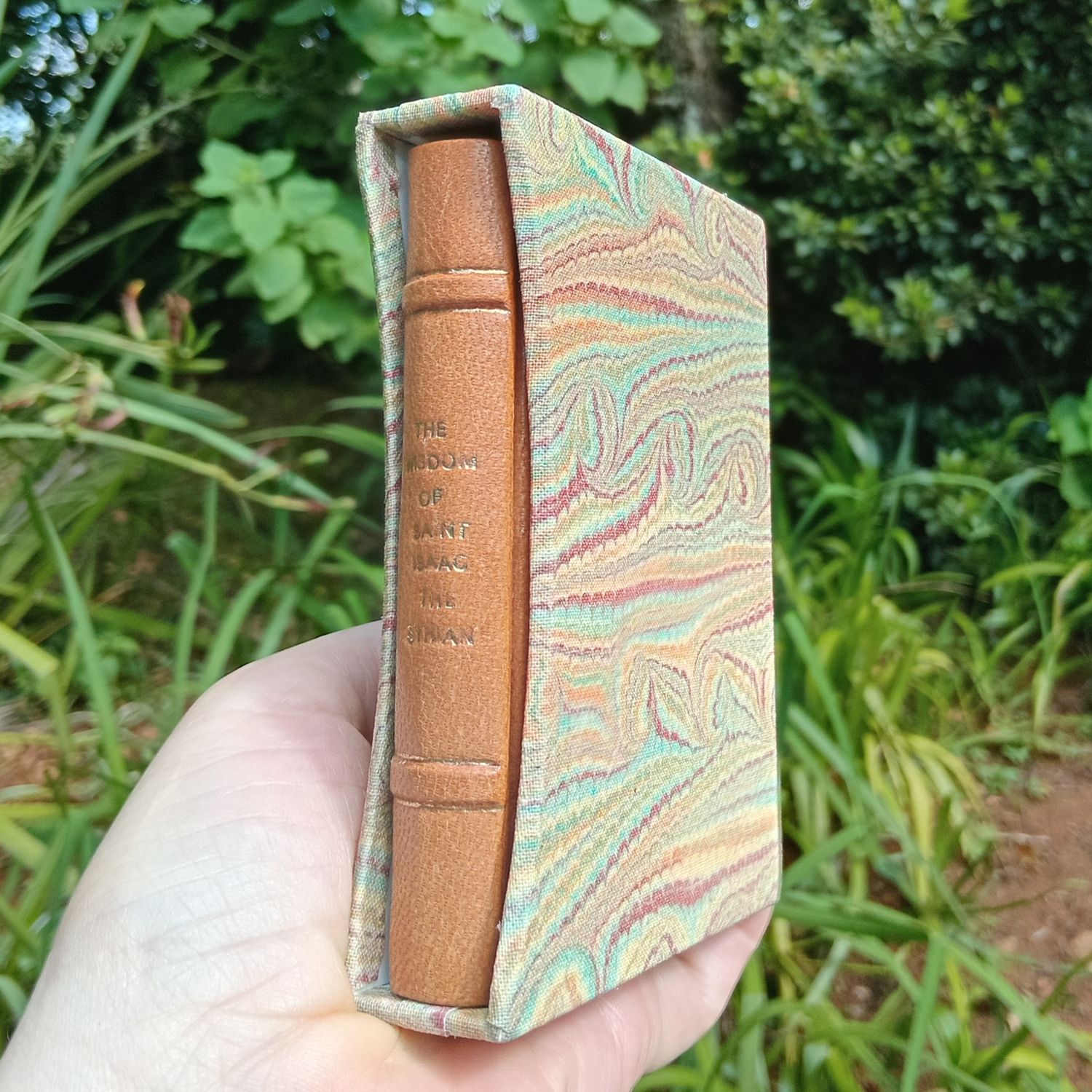 The Wisdom of St Isaac the Syrian, Tan Goatskin, A7-sized with slip case