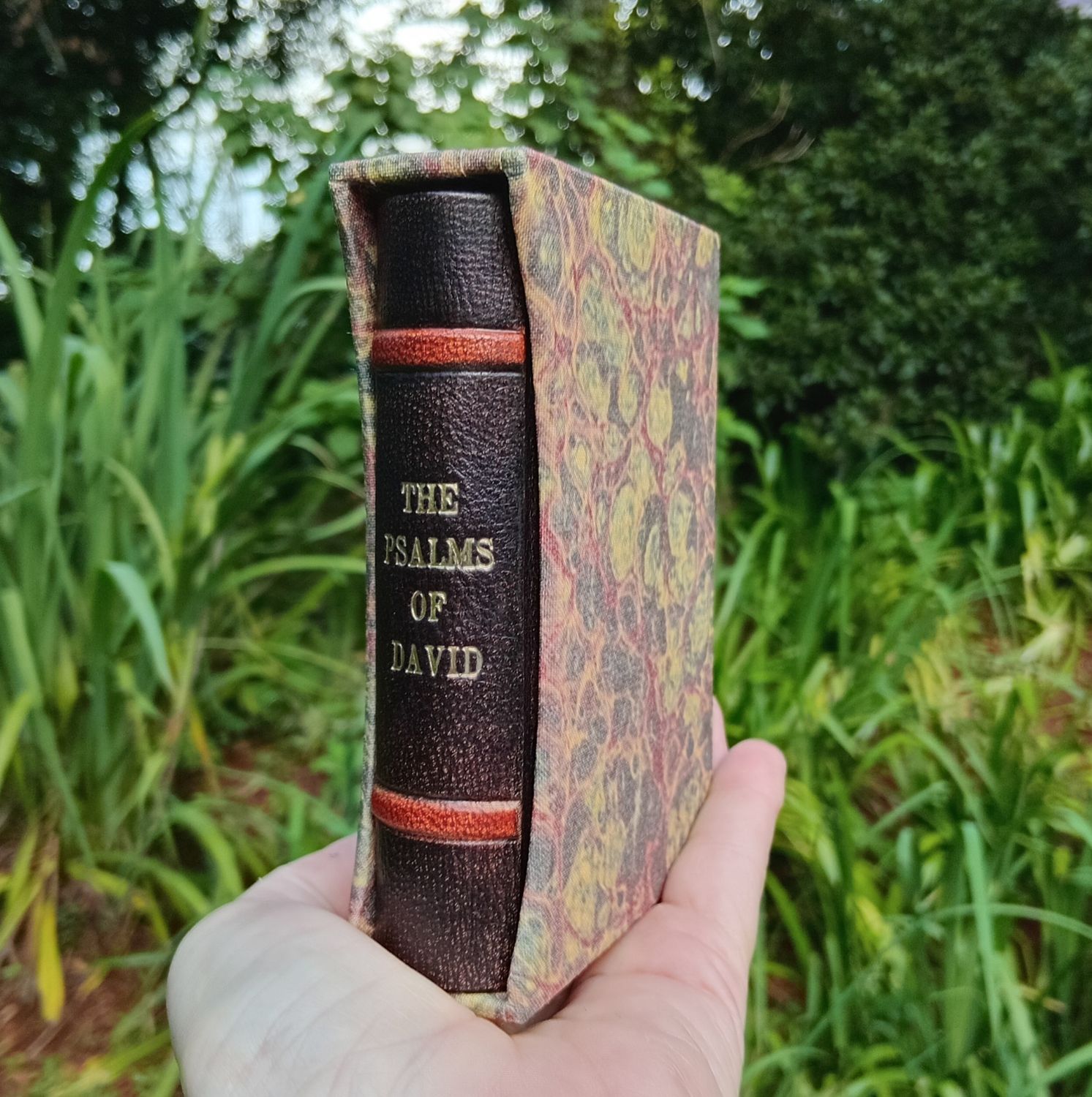The Coverdale Psalter, Dark Burgundy / Black Goatskin, A7-sized with slip case