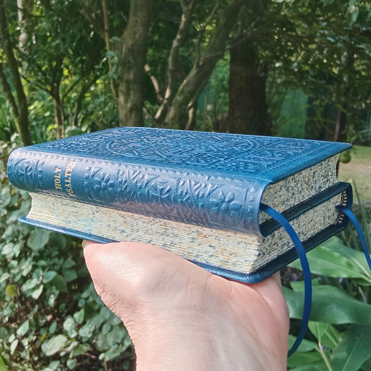 Dos-à-dos Psalter and Gospels in Blue Goatskin, Fr Lazarus Moore's translation