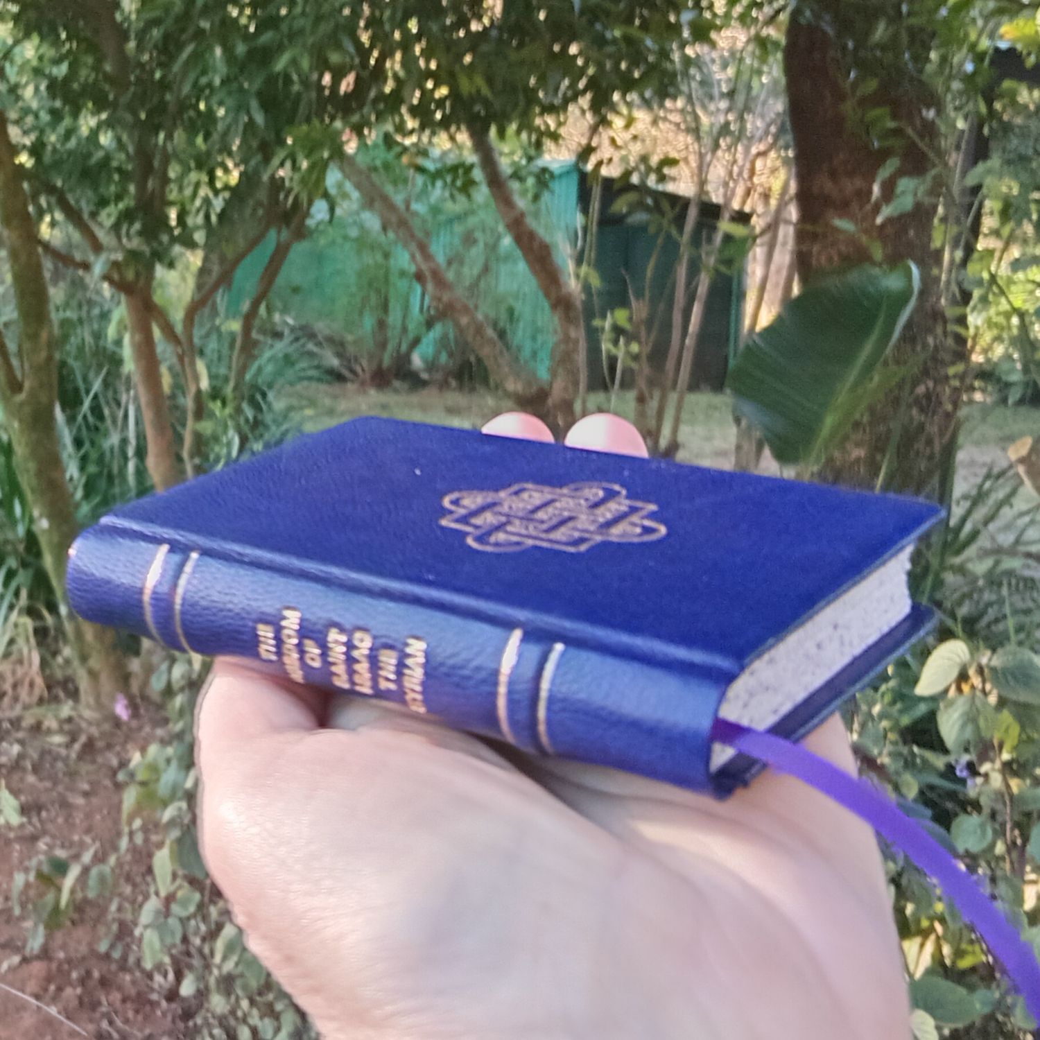 The Wisdom of St Isaac the Syrian, Purple Goatskin, A7-sized with slip case
