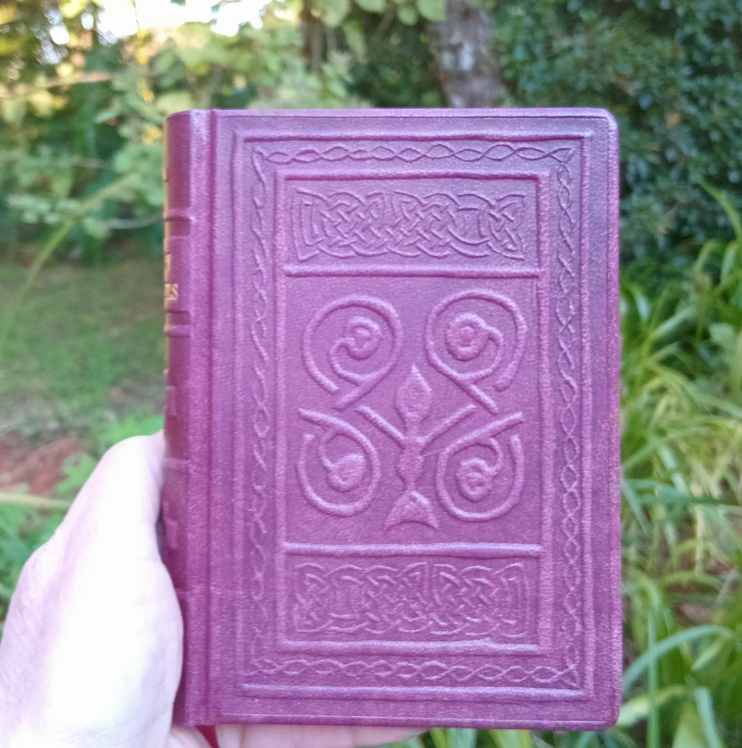 Leatherbound Book of Gospels, Burgundy Goatskin, Fr Lazarus Moore translation