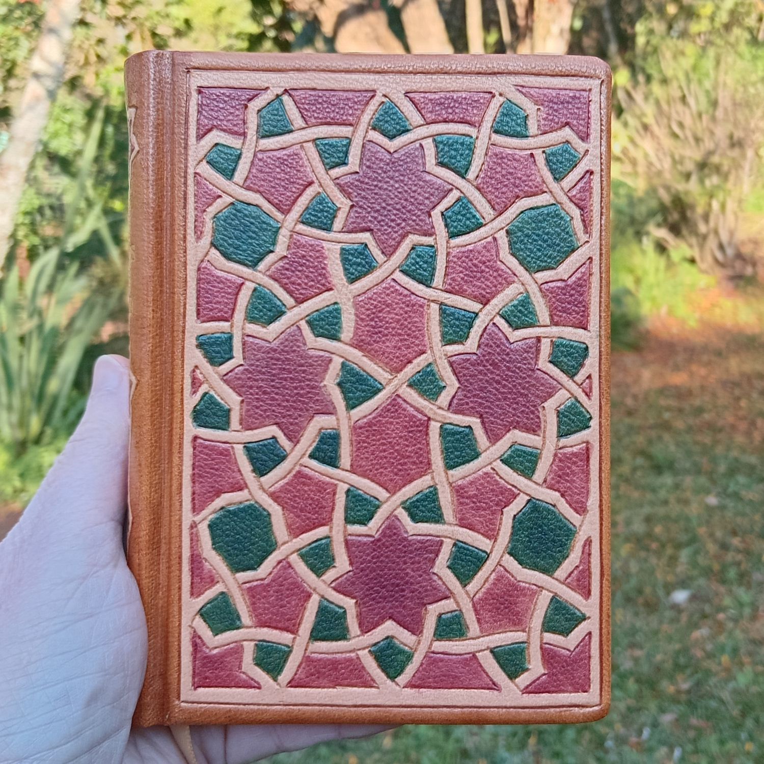 Coverdale Psalter, Handbound in Tan Goatskin with geometrical design 
