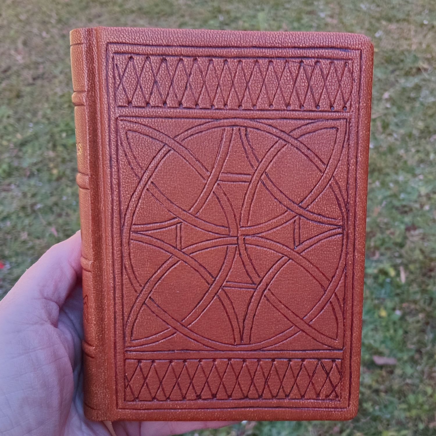 Leatherbound Book of Gospels, Tan Goatskin, Fr Lazarus Moore translation
