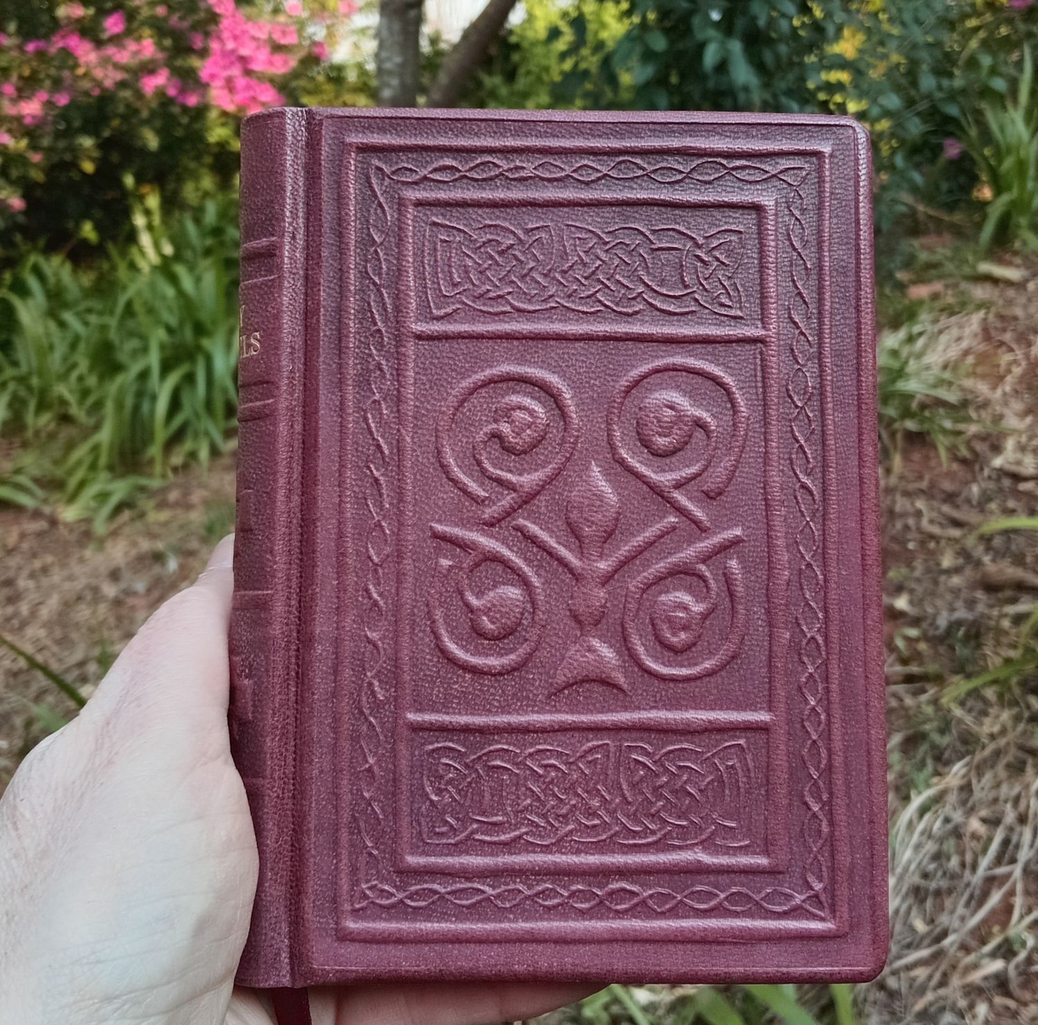 Leatherbound Book of Gospels, Burgundy Goatskin, Fr Lazarus Moore translation
