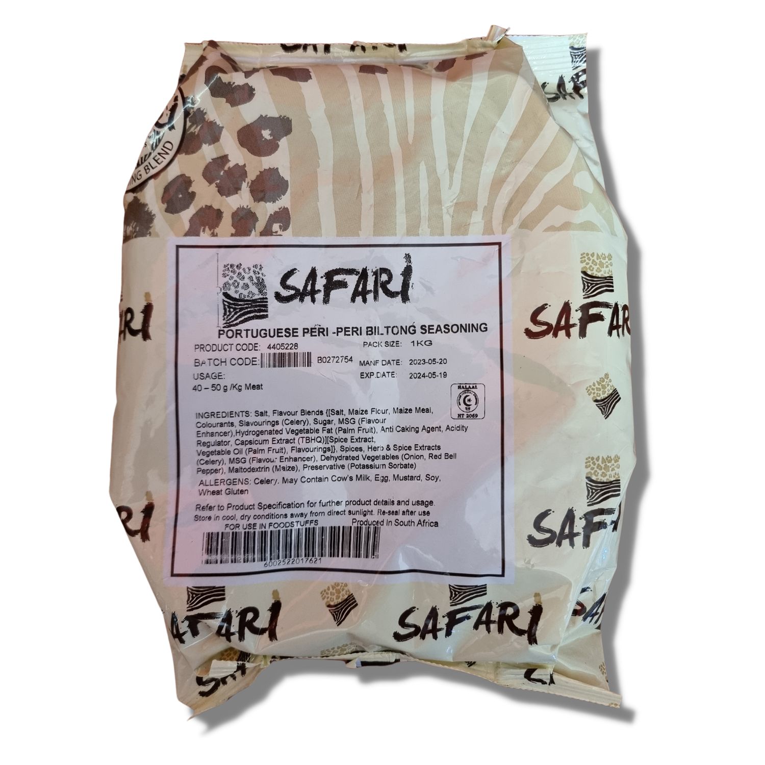 Safari Peri-Peri Biltong/Drywors Spice 1kg