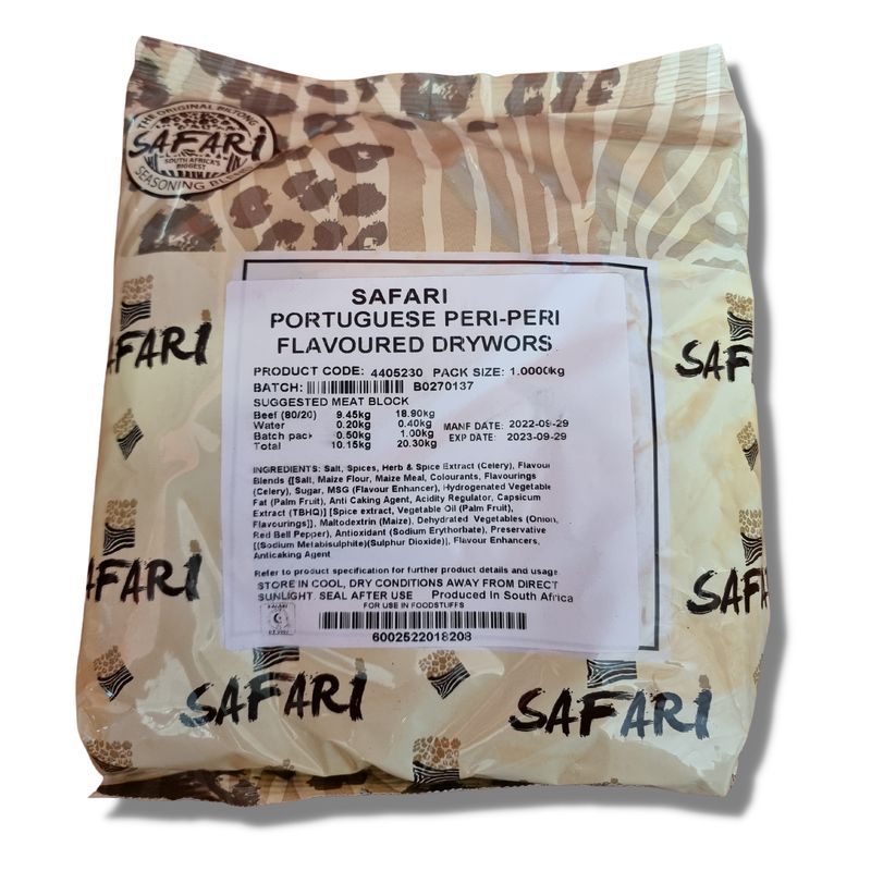 Safari Peri-Peri Biltong/Drywors Spice 1kg