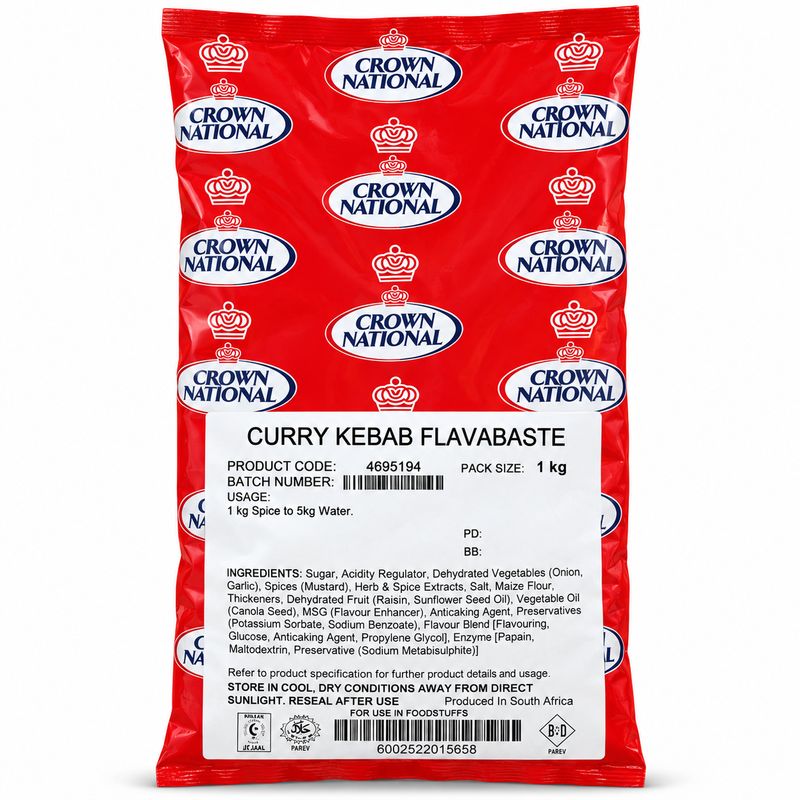 Curry Kebab "Sosatie" Flavabaste 1kg Curry Kebab "Sosatie" Flavabaste 1kg