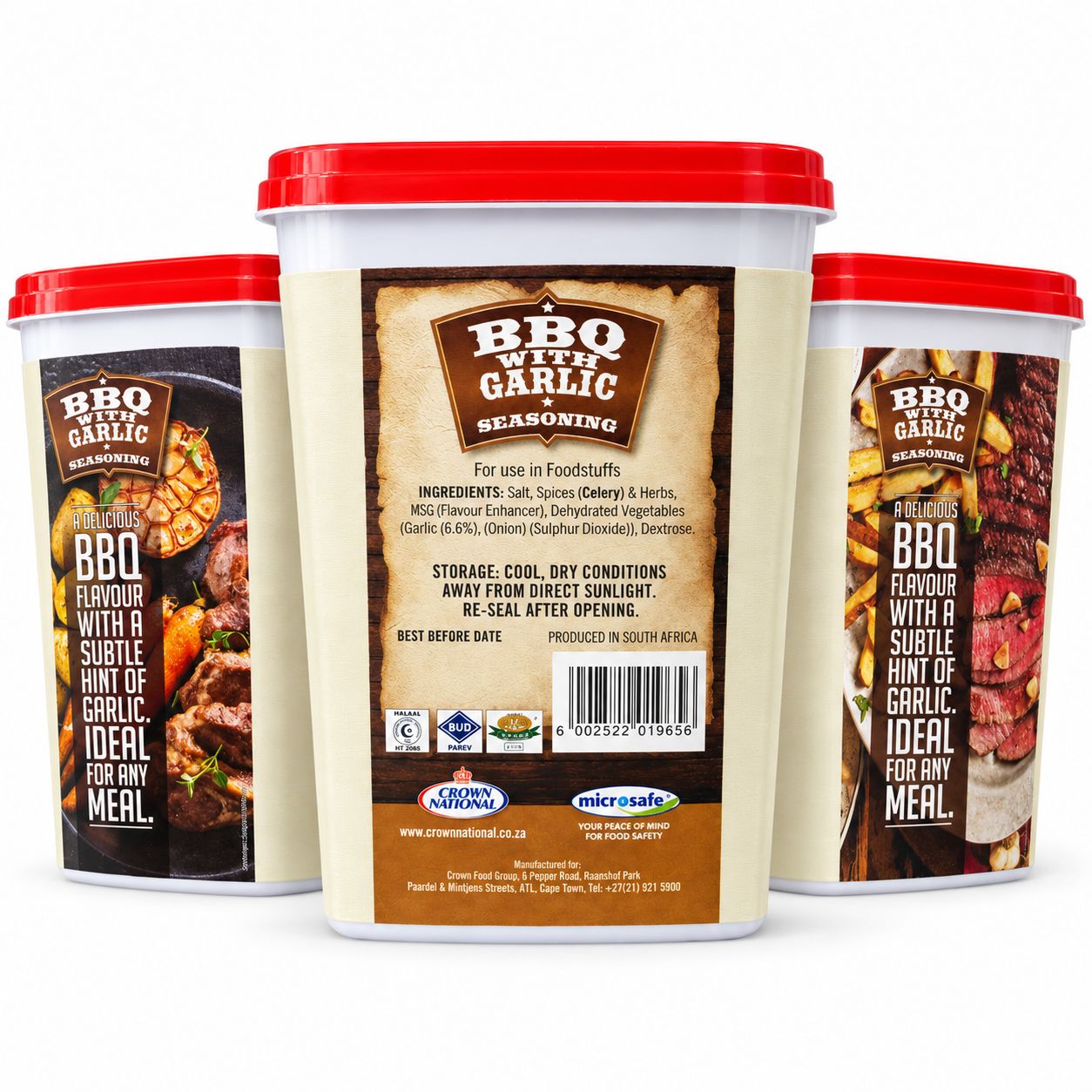 Crown National BBQ with Garlic Seasoning – 1kg Tub