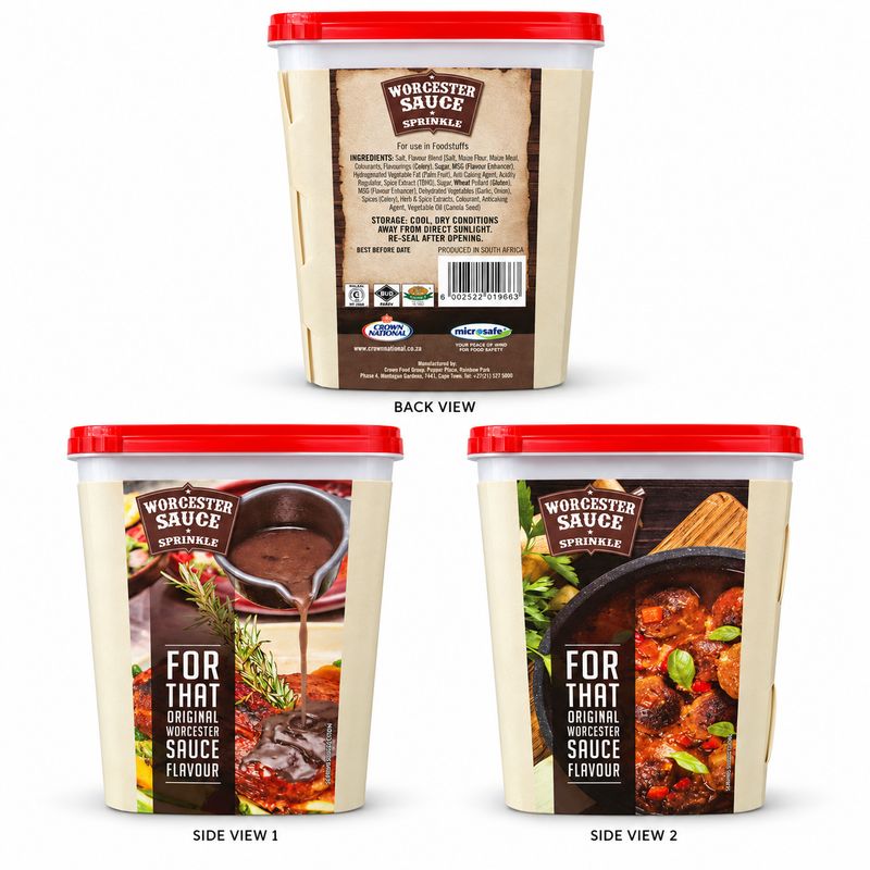 Crown National Worcester Sauce Sprinkle – 1kg Tub