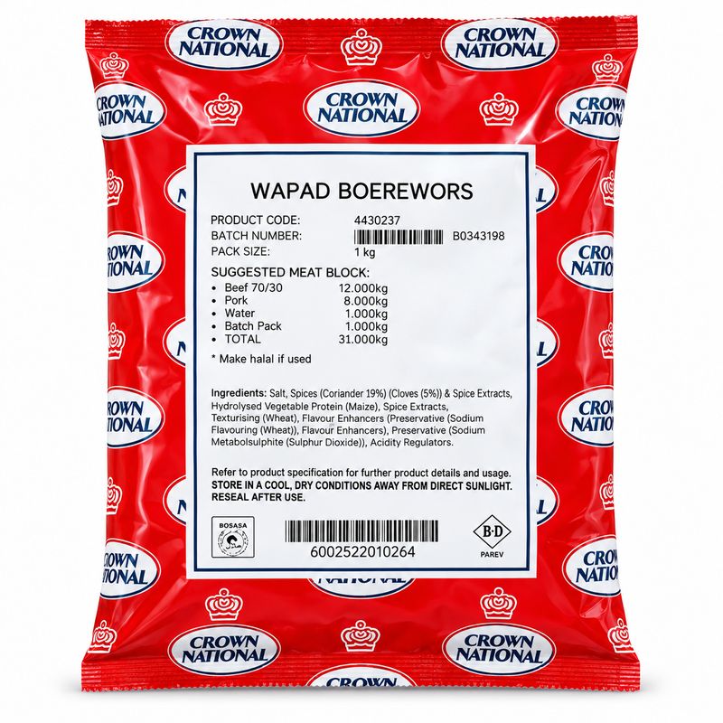 Crown National Wapad Boerewors Seasoning – 1kg