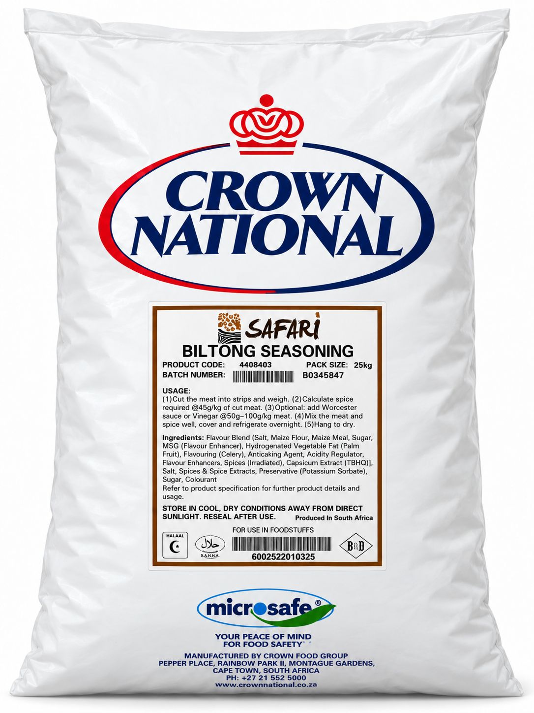 Crown National Safari Biltong 25kg Crown National Safari Biltong 25kg