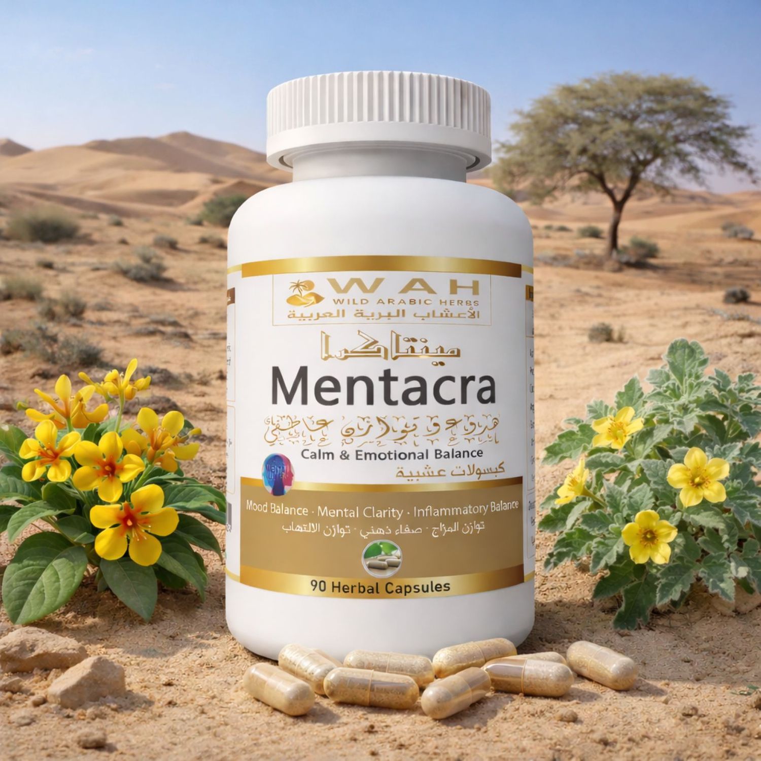 Mentacra – Desert Herbs Formula for Emotional Balance and Mental Health (90 Capsules)