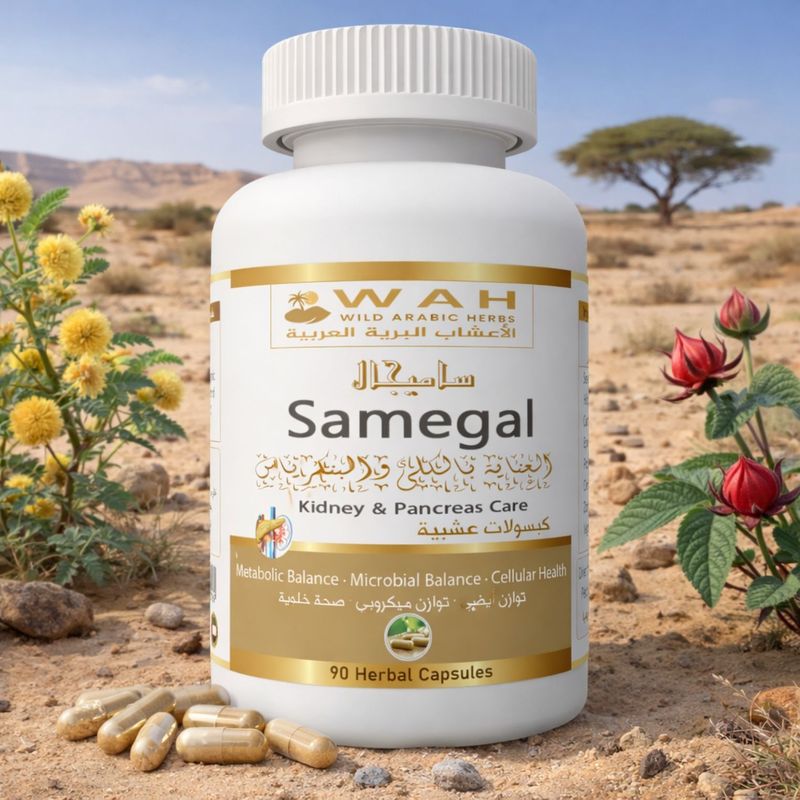 Samegal - Formulë me Bimë Shkretëtire për Kujdesin e Veshkave dhe Pankreasit (90 Kapsula)