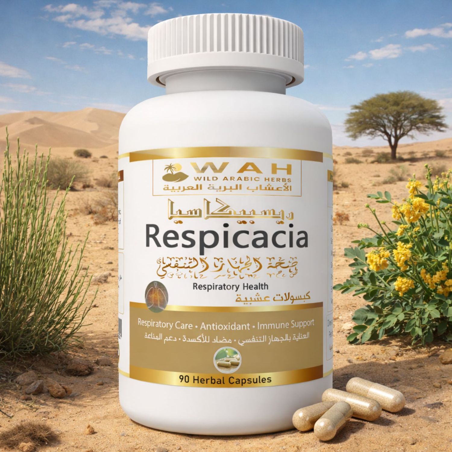 Respicacia – Desert Herbs Formula for Respiratory Health (90 Capsules)