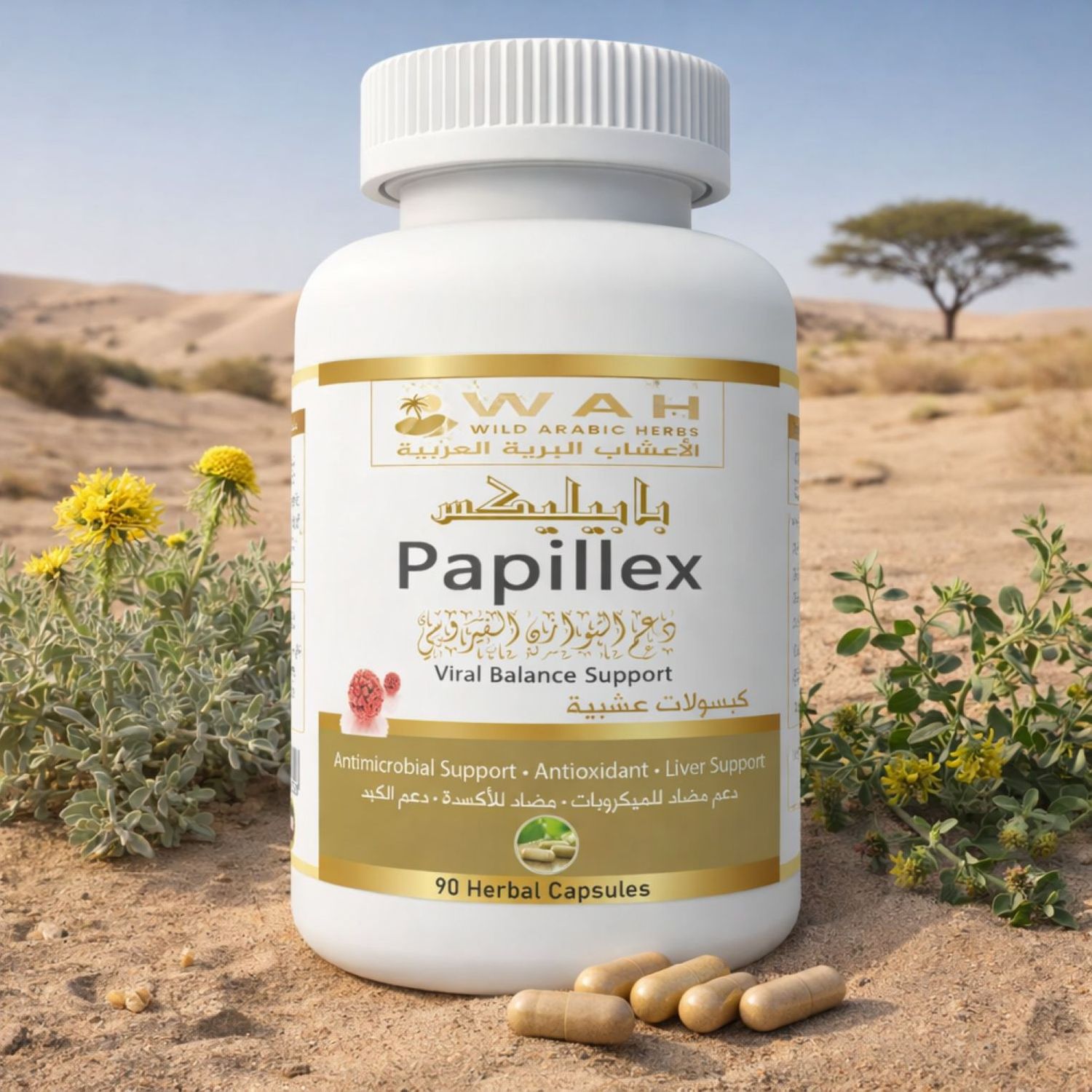 Papillex – Desert Herbs Formula for HPV and Herpes (90 Capsules)