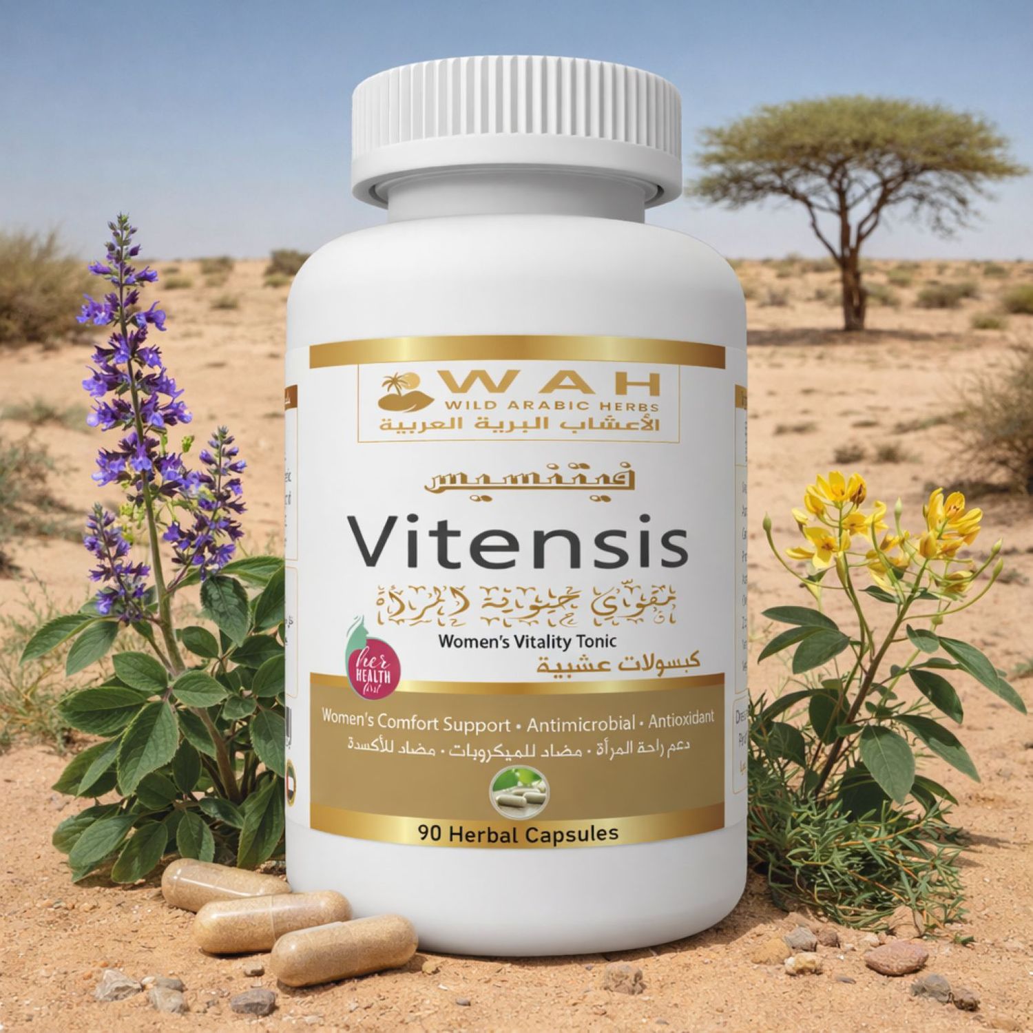 Vitensis – Formulë me Bimë të Shkretëtirës për Shëndetin e Femrës (90 Kapsula)