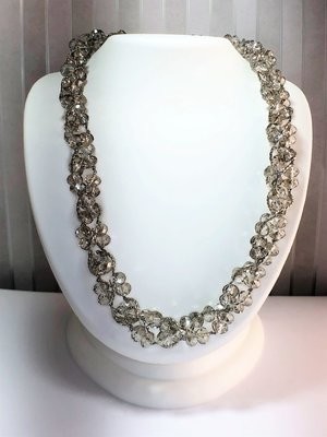 GI403 Bead/Crystal Twist Necklace - CLEARANCE!!!