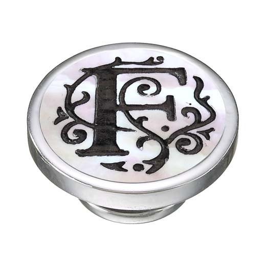 KJP6mpi  Kameleon Mother of Pearl Letter "F" Jewelpop