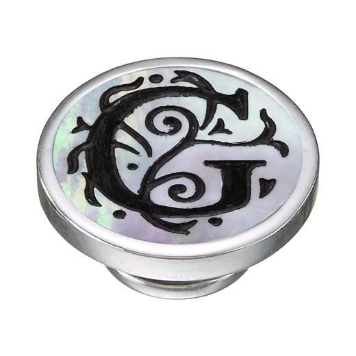 KJP7mpi  Kameleon Mother of Pearl Letter "G" Jewelpop