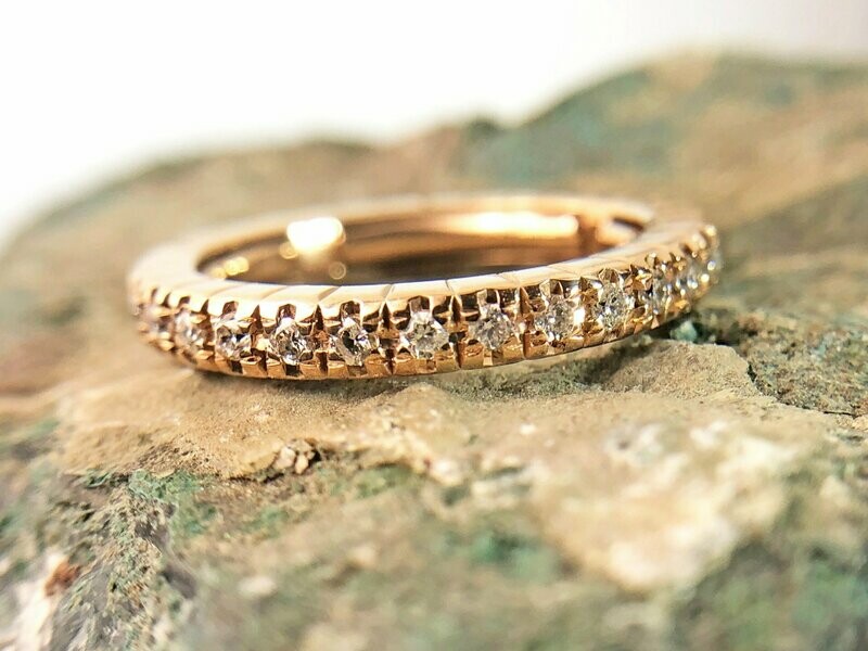 CA581  14k Rose Gold 1/2ct total weight Diamond Eternity Band (Clearance)