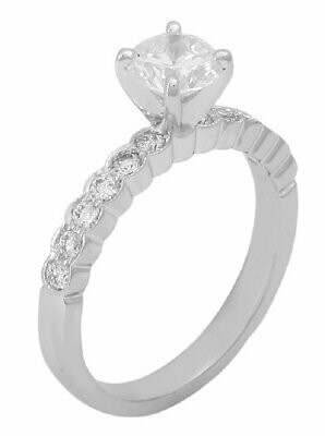 Levy 4540E 14k White Gold 1/3cttw Diamond Engagement Ring Mounting (without center diamond) - CLEARANCE!!!