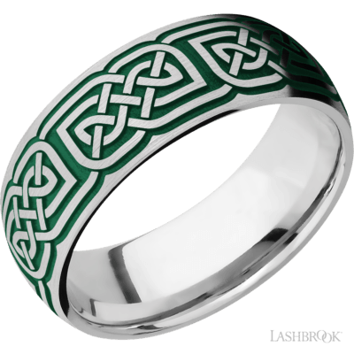 Lashbrook CC8D/LCVCELTIC17/a  Cobalt Chrome Gent's Band Celtic Design