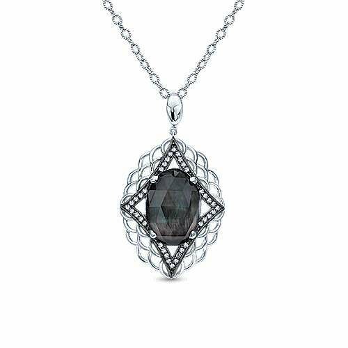 Gabriel NK4445SVJMC  Sterling Silver Fashion Necklace (Sale Priced)
