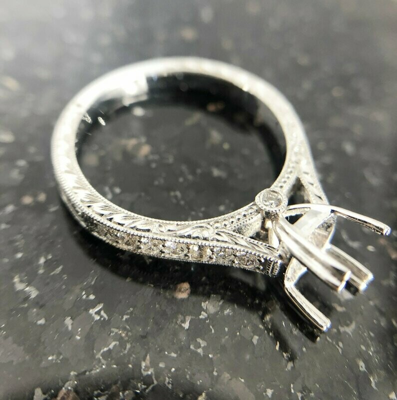 Namdar NAM025  14k White Gold .25cttw diamond engagement mounting - CLEARANCE!!!
