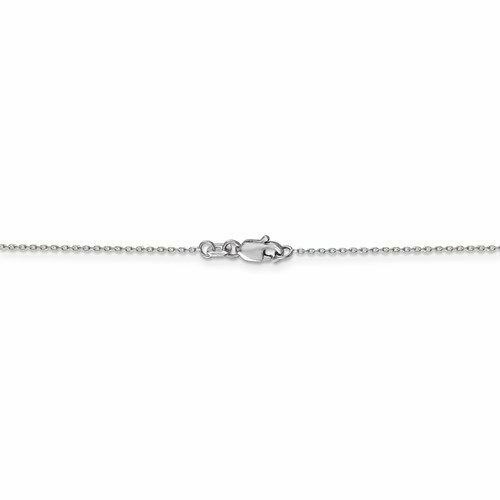 PEN192L  14k White Gold D/C Cable Chain